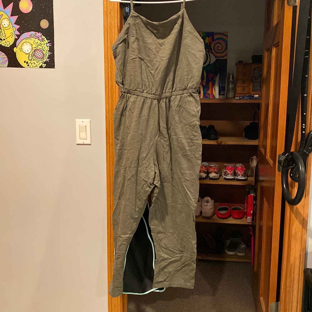 Green jumpsuit